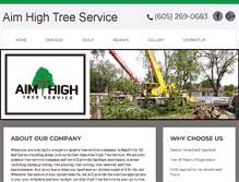 Tablet Screenshot of aimhightreeservice.com